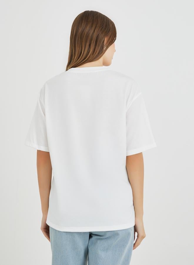 Take Two Slogan Print Regular Fit T-Shirt - Image 4