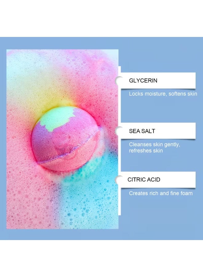 12 PCS Constellation Zodiac Kids Bath Bombs Gift Box, Scented Bubble Bath Fizzers With Hidden Cute Transparent 12 Constellation Surprise Figurines, Mild Moisturizing Bath Salt Balls, Eid Birthday Holiday Spa Gift for Boys & Girls - Image 4