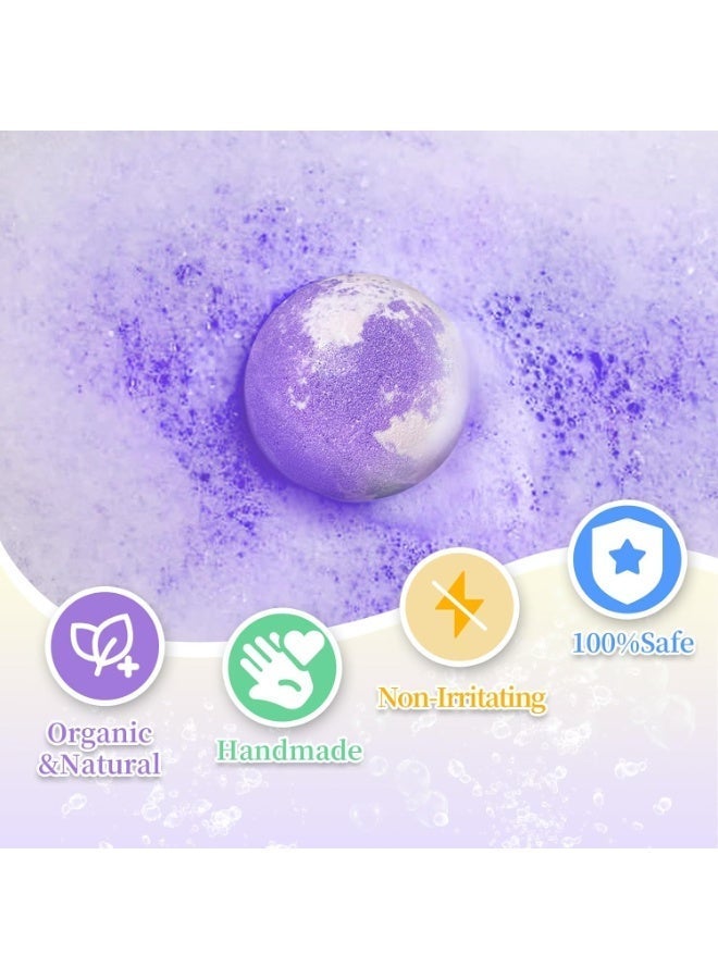 12 PCS Constellation Zodiac Kids Bath Bombs Gift Box, Scented Bubble Bath Fizzers With Hidden Cute Transparent 12 Constellation Surprise Figurines, Mild Moisturizing Bath Salt Balls, Eid Birthday Holiday Spa Gift for Boys & Girls - Image 3