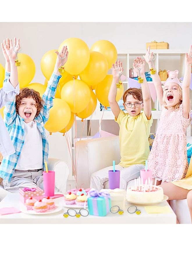 6 Pieces Duck Keychain Rubber ， 3D Duck Chains Duck Party Favors(Yellow ) - Image 4