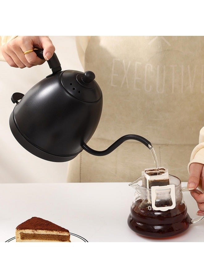 جيجيرو غلاية كهربائية، غلاية، غلاية كهربائية ذات عنق إوزة مع تحكم رقمي في درجة الحرارة، حماية من الغليان الجاف، 800 مل، لون أسود - Image 2