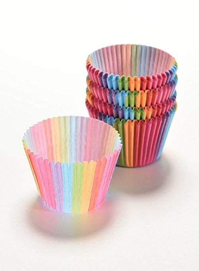 Ratehalf Baking Muffins Descent and Beautiful Design Round Cup Cake Paper Liner Greaseproof Microvave Or Oven Trey Safe (Multicolor)