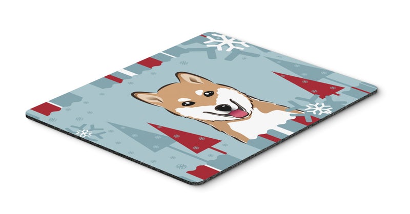 Caroline's Treasures BB1721MP Winter Holiday Shiba Inu Mouse Pad, Hot Pad or Trivet, Large, Multicolor - Image 2