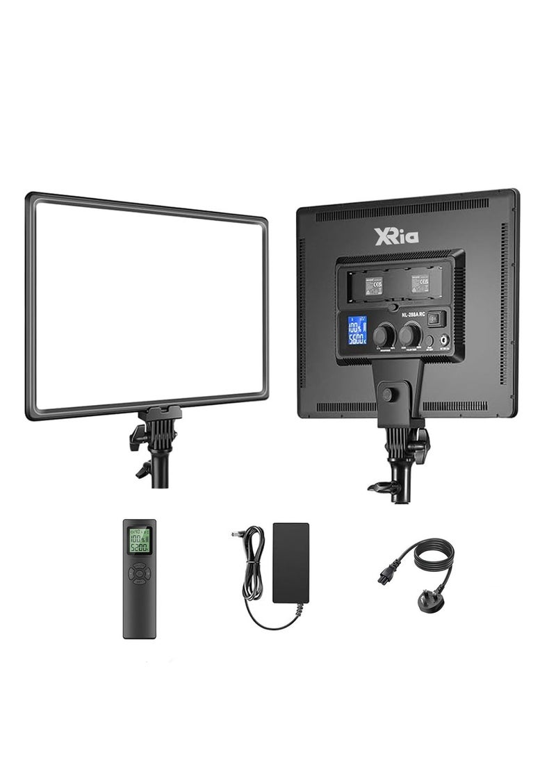 Xria SL-288ARC Ultra-thin Soft Panel LED Light With LCD Display and Remote Controller for Video Live Streaming and Photography - Image 1
