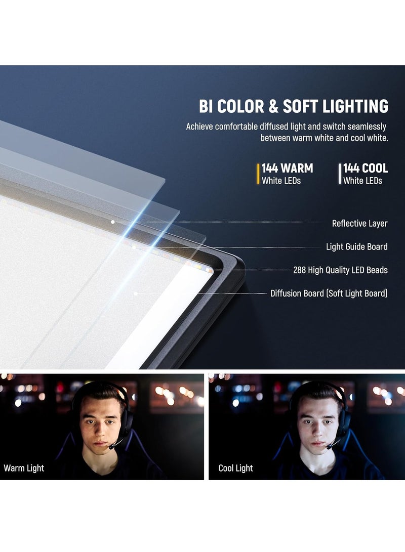 Xria SL-288ARC Ultra-thin Soft Panel LED Light With LCD Display and Remote Controller for Video Live Streaming and Photography - Image 3