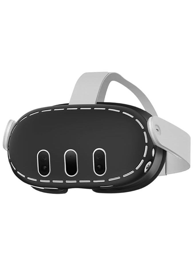 Raxoom VR Shell Cover Skin for Quest 3 Headset Accessories, Promass Silicone Headset Protector for Quest 3 VR Headsets, Anti Scratch Dust Shock (Black)  - Image 1