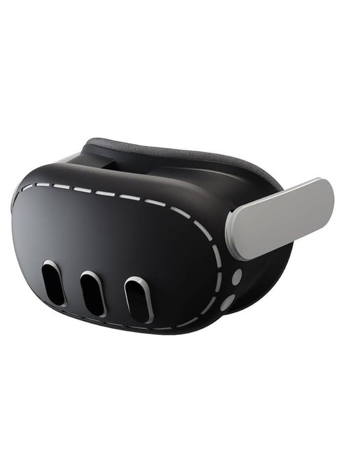 Raxoom VR Shell Cover Skin for Quest 3 Headset Accessories, Promass Silicone Headset Protector for Quest 3 VR Headsets, Anti Scratch Dust Shock (Black)  - Image 2