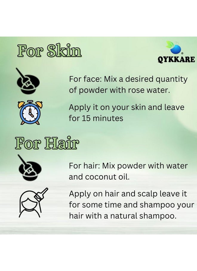QYKKARE Premium Aloe Vera Powder For Face Skin And Hair Pack Of 2 (200 Gm), Aloe Barbadensis  - Image 4