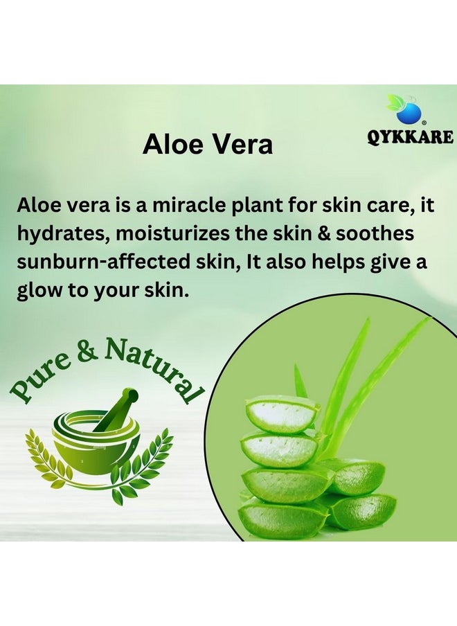 QYKKARE Premium Aloe Vera Powder For Face Skin And Hair Pack Of 2 (200 Gm), Aloe Barbadensis  - Image 2