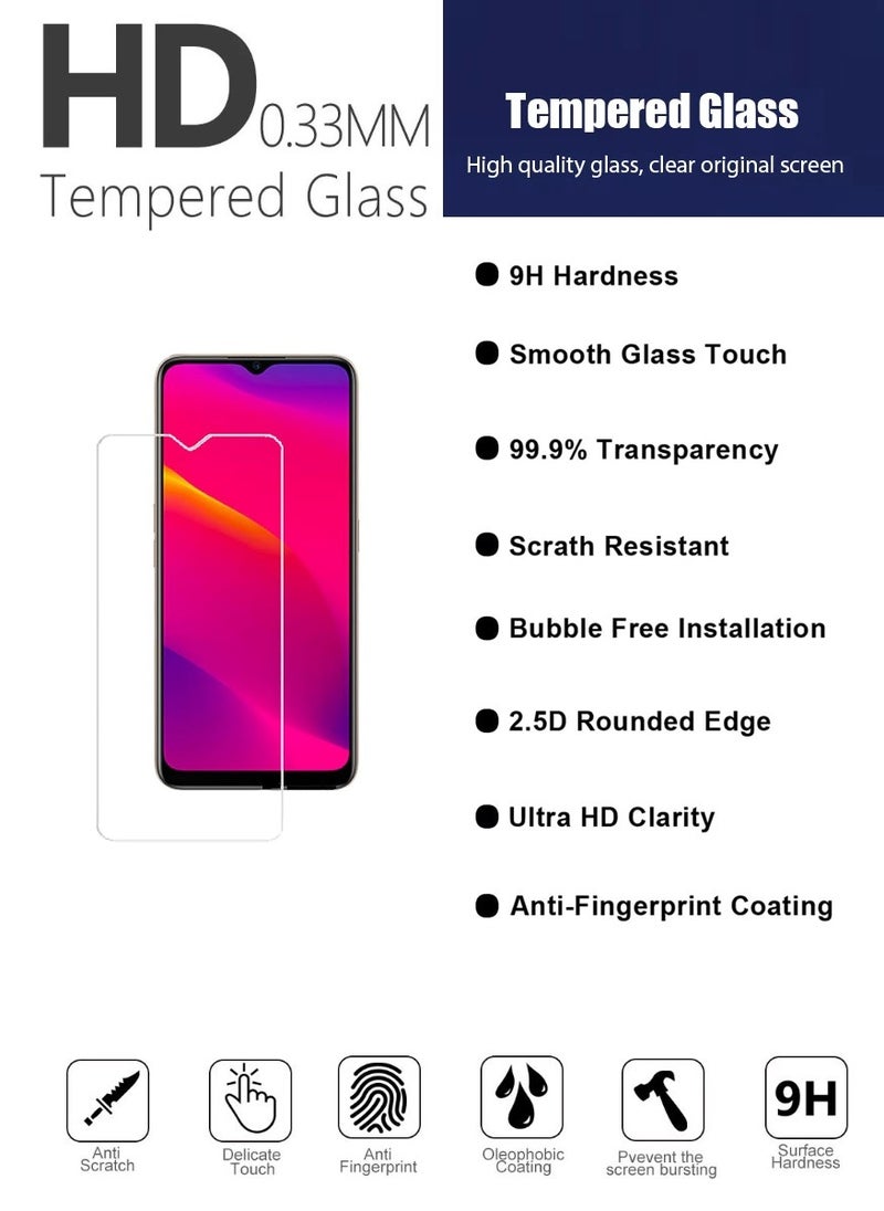 2 Pieces  Tempered Glass Screen Protector Clear Designed For Oppo A5 (2020) Full Screen Coverage And Bubble Free - Image 3