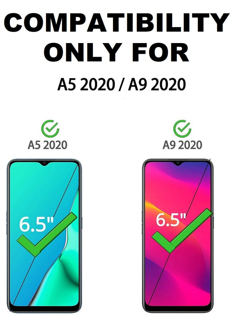 2 Pieces  Tempered Glass Screen Protector Clear Designed For Oppo A5 (2020) Full Screen Coverage And Bubble Free - Image 1