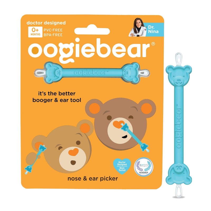 oogiebear Baby Nose Cleaner & Ear Wax Removal Tool - Safe Booger & Earwax Removal for Newborns, Infants, Toddlers - Dual-Ended - Essential Baby Stuff - Image 1