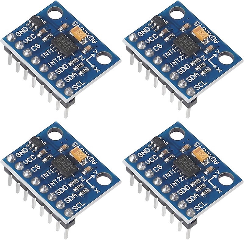 AITIAO 4PCS GY-291 ADXL345 3-Axis Digital Acceleration of Gravity Tilt Sensor Module IIC/SPI Transmission Compatible with Raspberry Pi(Welded) - Image 1