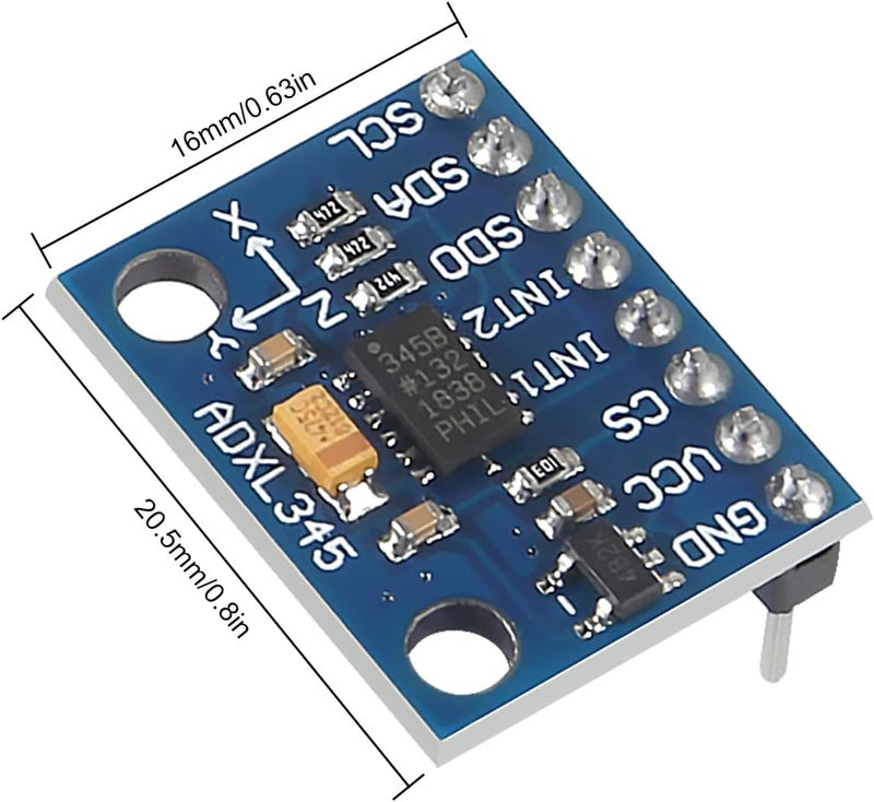 AITIAO 4PCS GY-291 ADXL345 3-Axis Digital Acceleration of Gravity Tilt Sensor Module IIC/SPI Transmission Compatible with Raspberry Pi(Welded) - Image 2