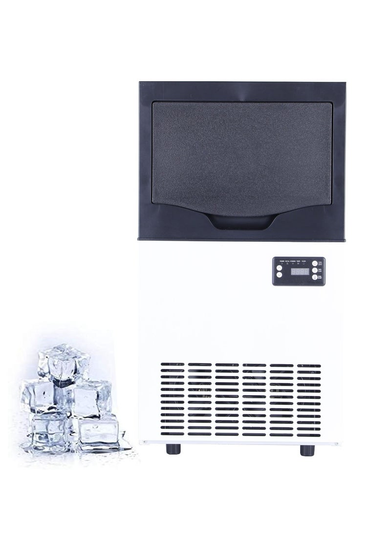 Cool Baby Integrated Ice Maker Machine, 35KGS/24H Stainless Steel Under Counter ice Machine with 10KGS Ice Storage Capacity, Freestanding Ice Maker. - Image 1