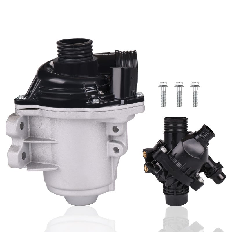 JDMON Replacement for Electric Engine Water Pump BMW 135i 135is 335i 335xi X3 X5 X6 535i 535xi Z4 E82 E90 E92 E93 F10 E60 E61 20082016 with Thermostat Replaces 11517588885 11517563659 11537536655
