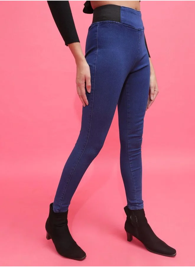 Freehand Women Super Skinny Solid High-Rise Denim Jeggings