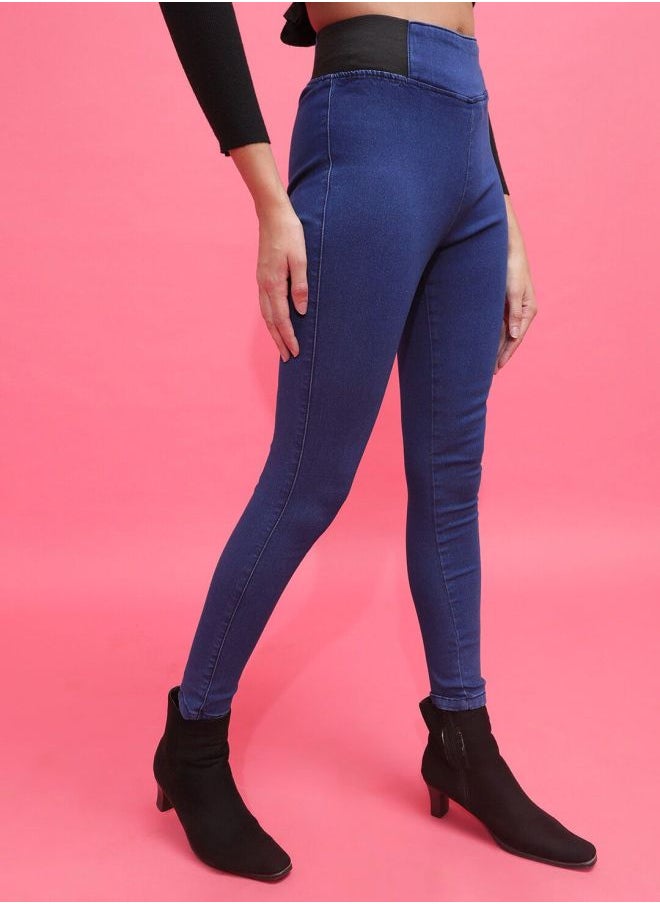 Freehand - Women Super Skinny Solid High-Rise Denim Jeggings - Image 1