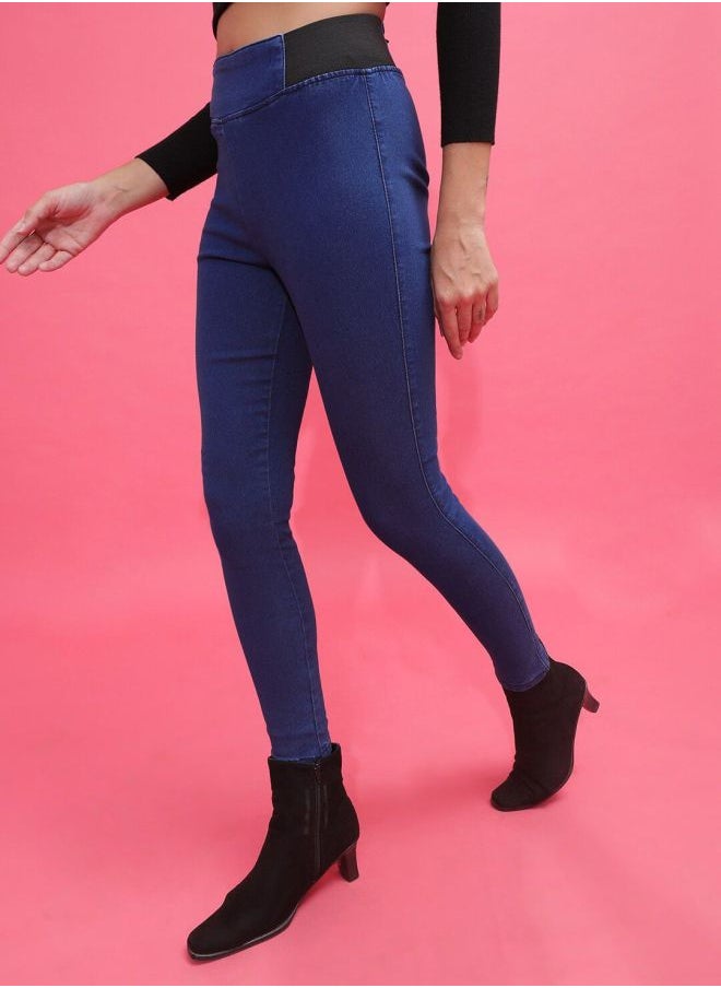 Freehand - Women Super Skinny Solid High-Rise Denim Jeggings - Image 1