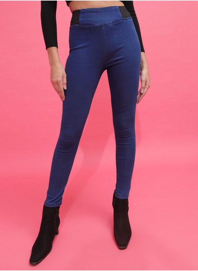 Freehand - Women Super Skinny Solid High-Rise Denim Jeggings - Image 1