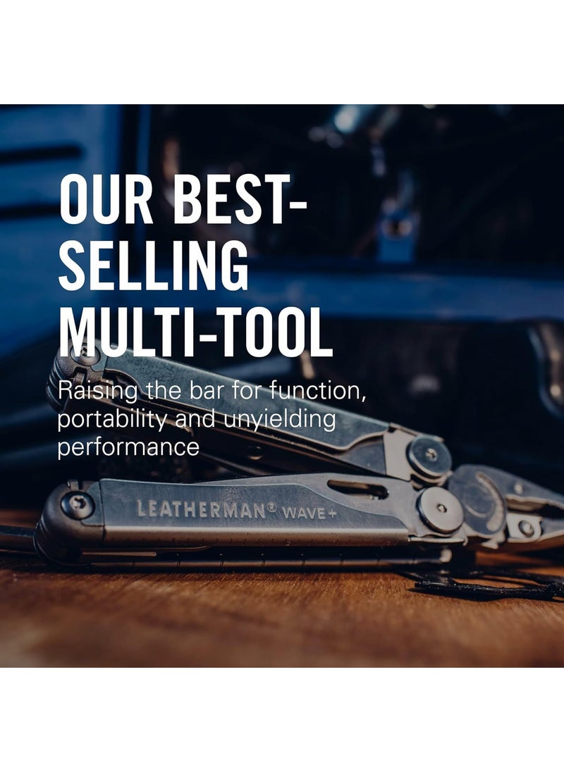 LEATHERMAN Leatherman Wave Plus Stainless Steel Full Size Multitool Closed Length 10 cm 18 in 1 Functional Tools with Nylon Sheath Weight 241 g Width 305 cm 25 Years Warranty Outdoor  - Image 2