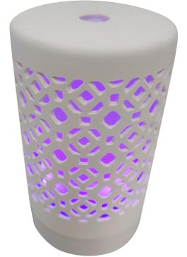 EcoGecko Ceramic Essential Oil Aroma Air Freshener Diffuser, Ultrasonic Diffusing Cool Mist Humidifier with Timers for Office Home Bedroom Baby Room Study Yoga Spa, with Timer and 7 Color Light 