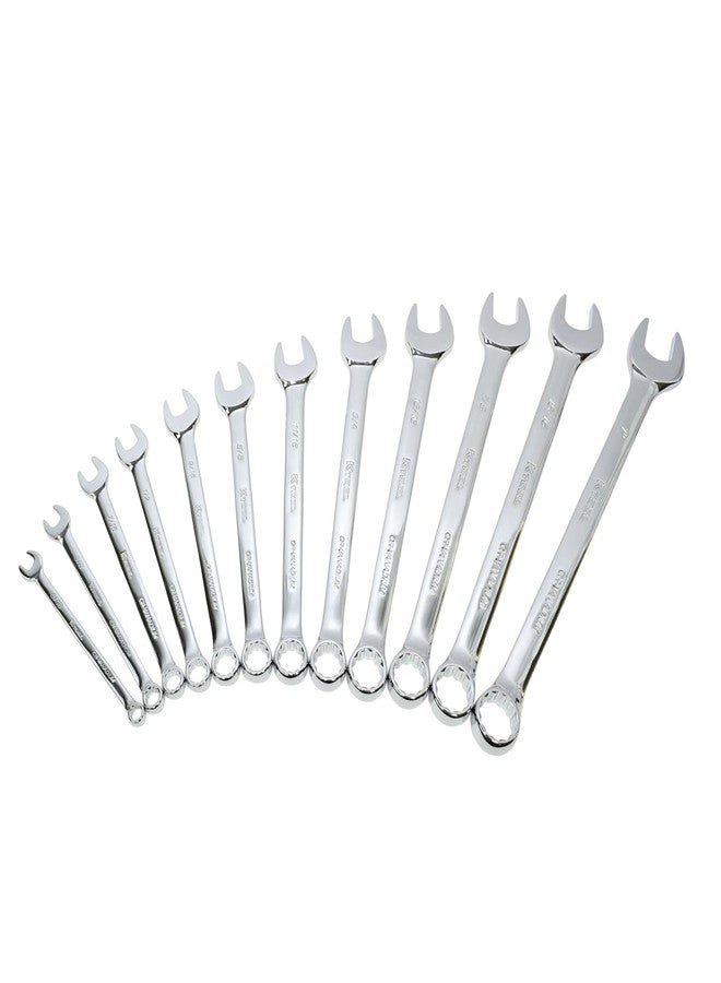 K-Tool International K Tool International 41301 SAE Combination Wrench Set for Garages and Repair Shops, Polished Chrome, 5/16", 3/8", 7/16", 1/2", 9/16", 5/8", 11/16", 3/4", 13/16", 7/8", 15/16", 1", 12 Piece - Image 2