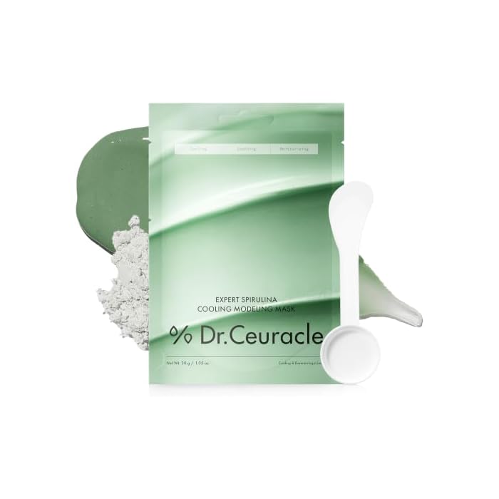 leegeehaam Dr.Ceuracle Expert Spirulina Cooling Modeling Mask - Jelly Face Mask for Glass Glow Skin, DIY Home Spa, Korean Skincare for Stocking Stuffers (30g / 1.05 oz.)