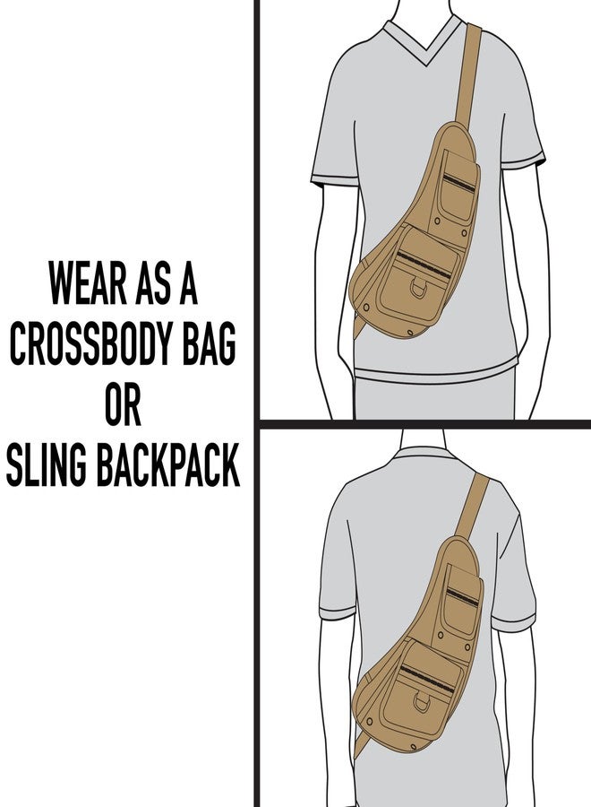 ROTHCO حقيبة كتف متقاطعة من قماش روثكو العتيق - حقيبة ظهر سفر مدمجة بسعة تخزين 2 لتر، نمط تمويه خط النمر - Image 5