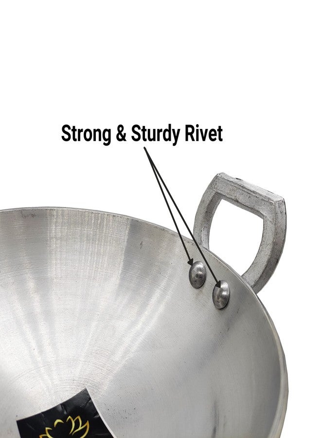 NYRA® Aluminium Mini Karahi for Deep Frying, Sautéing, Tadka Purpose for use in Home, Kitchen, Restaurant,etc (500 ML X 5.5 CM Height X 17 CM Diameter) - Image 2