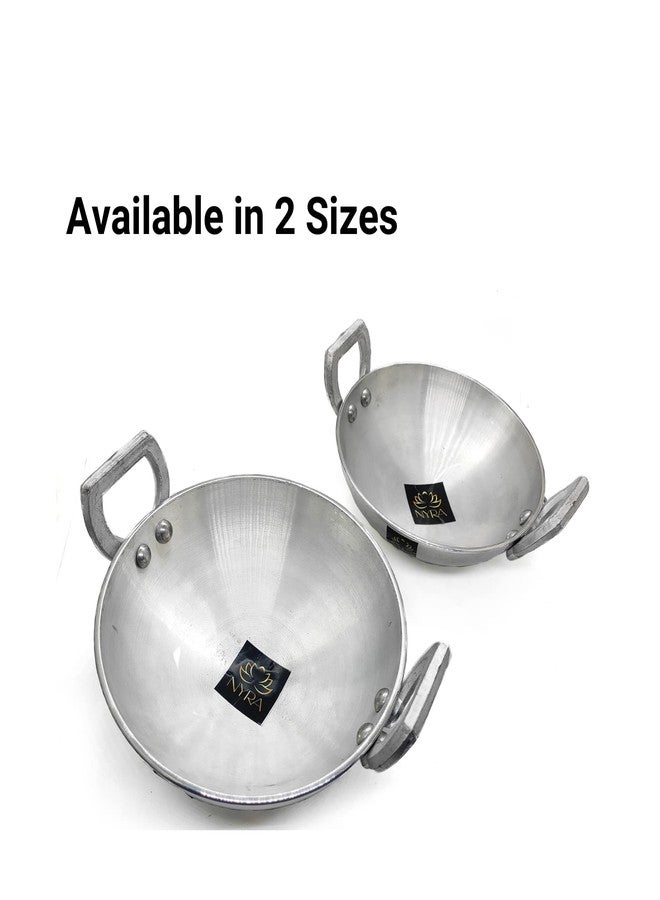 NYRA® Aluminium Mini Karahi for Deep Frying, Sautéing, Tadka Purpose for use in Home, Kitchen, Restaurant,etc (500 ML X 5.5 CM Height X 17 CM Diameter) - Image 5