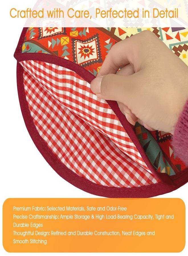 MOASIOP 2 Pack 12 Inch Large Tortilla Warmers | Orange/Black Insulated Microwaveable Fabric Pouch | Keeps Tacos, Naan, Pizza & Flour Tortillas Warm for Hours | Ideal for Family Feasts & Gatherings - Image 5