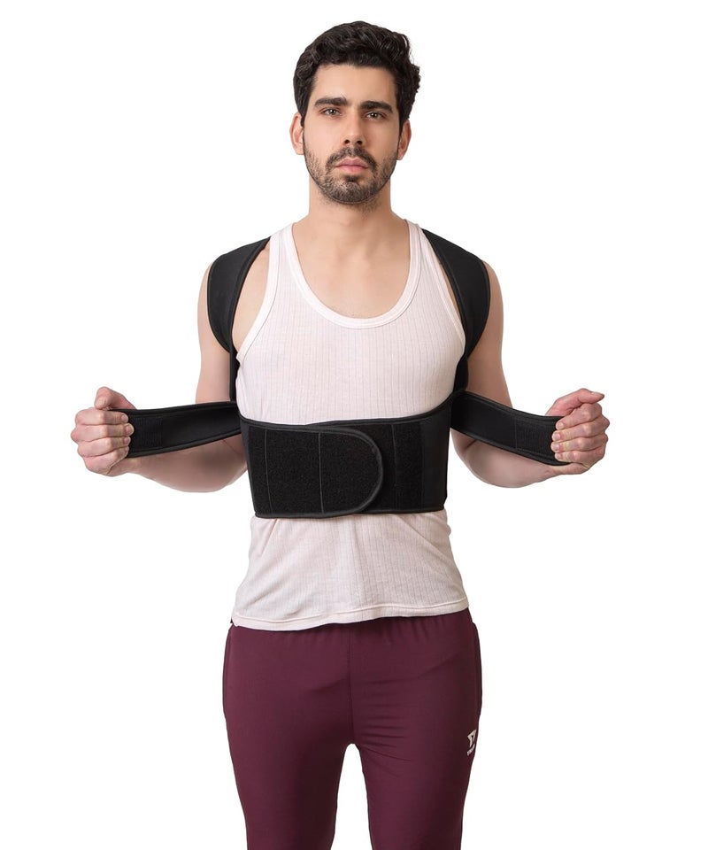 ZEDAN Neoprene Posture Corrector Back Support Belt | Posture Corrector Belt For Back & Shoulder | Back Straightener Brace For Spine & Body Posture Correction | For Men & Women | Free Size (Style 03) - Image 5