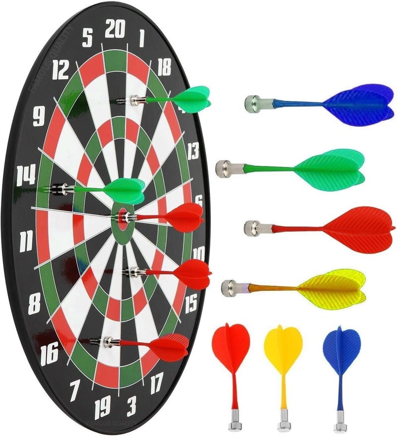 Famous Quality 17 Dartboard Kit - 6 Soft Darts,Family Fun Games,Birthday/Christmas Gifts for Children Adults 17-inch Multi Color - Image 1