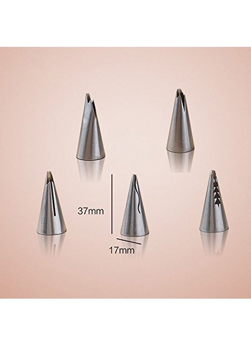 S.B. ANJALI SHALU BHAI SB ANJALI SHALU BHAI 5pcs Russian Tulip Icing Piping Nozzles Cake Decoration 3 Big Russian Nozzle Heavy Duty Tips Cooking for Cup Cake Muffin Cake Icing Piping and Decoration  - Image 2