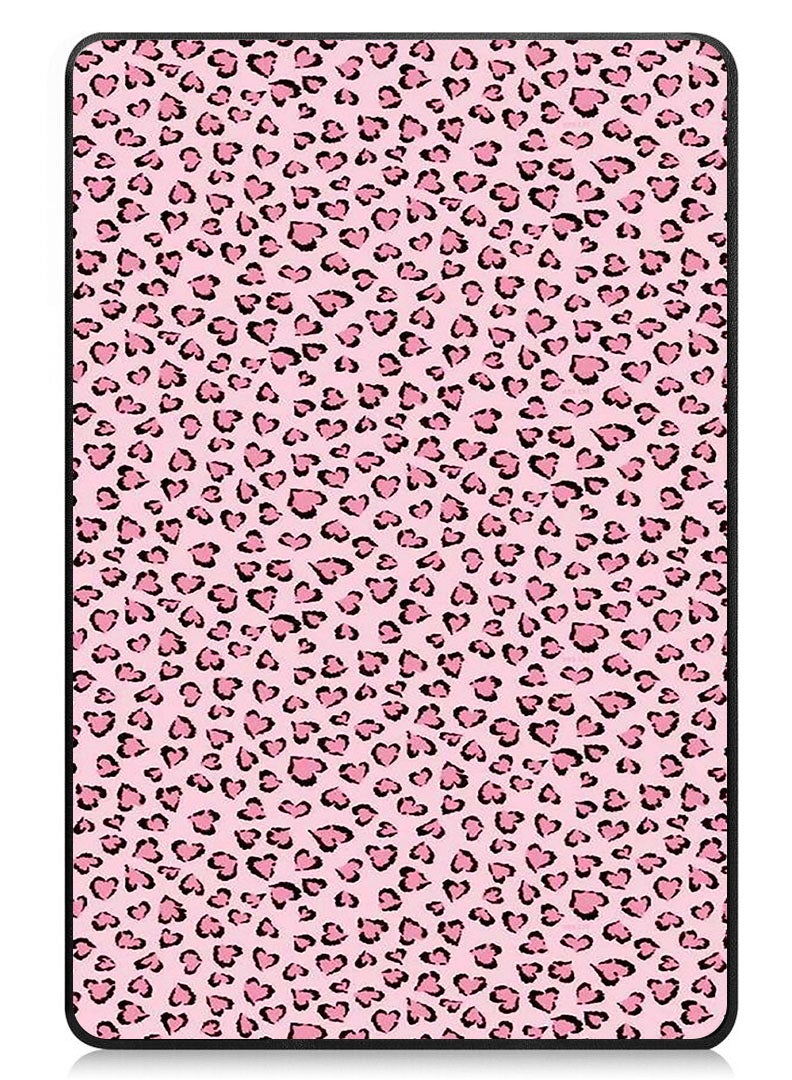 Theodor Protective Flip Case For Lenovo Tab M8 (4th Gen) - 2023 With Trifold Stand Auto Wake Sleep Shockproof Cover Pink Cheetah design - Image 1