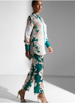 Threadz by Ajooni Floral Printed Shirt & Pants Set  - Image 5
