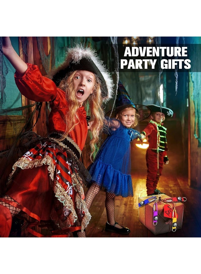 TOODOO 36 Pieces Compass Keychain Bulk Carabiner Belt Clips Adventure Explorer Party Favors Outdoors Camping Theme Birthday Party Favors School Map Project Prizes Toys for Kids - Image 4