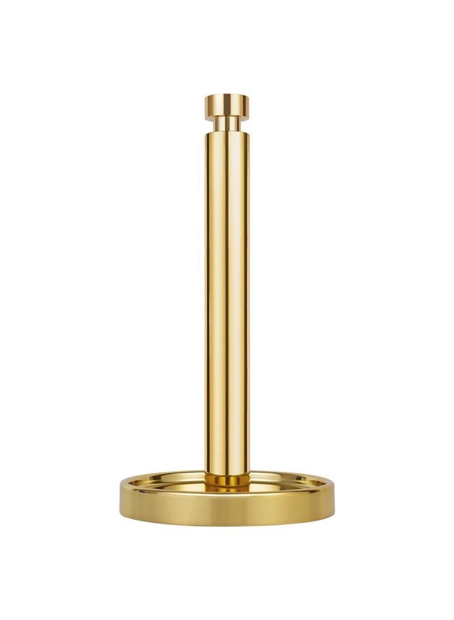 Ivilon Paper Towel Holder Stand - Steady and Easy Tear - Fits All Paper Towel Rolls - Gold Polished - Image 1