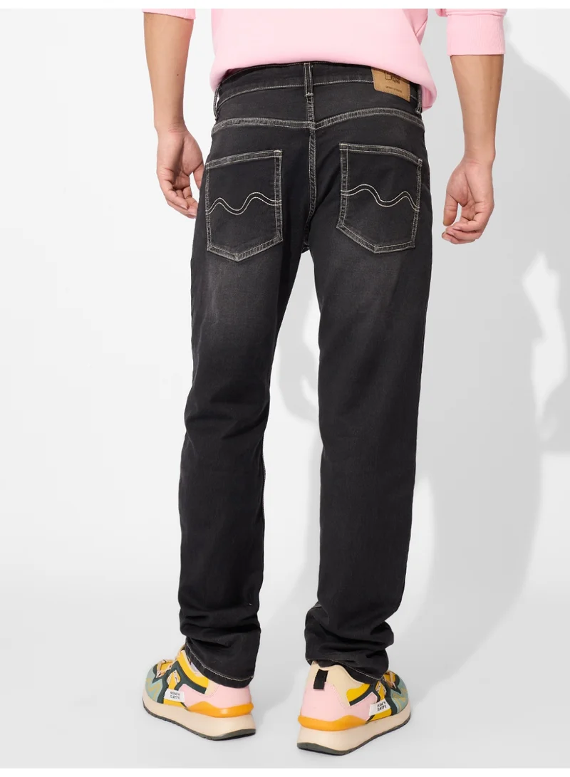 The Souled Store  The Souled Store Men Graphite Grey Solid Slim Fit Jeans for Men | Best Price UAE