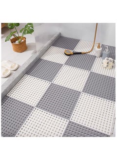 12 Pack Interlocking Non Slip Drainage Floor Tiles, 11.8 X 11.8 Inch, Soft PVC Bath Shower Floor Mat with Suctions Cups, Drainage Holes, for Bathroom,Kitchen, Pool,Wet Areas - pzsku/Z25B3AC4B4911D1254F1EZ/45/_/1728981781/aada3f5f-a121-4d91-a3fb-7527107f13b1