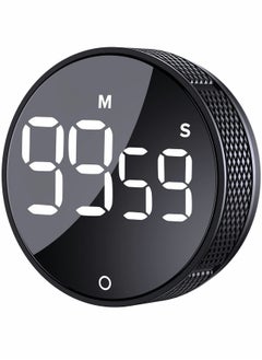 Digital Kitchen Timers, Visual timers Large LED Display Magnetic Countdown Countup Timer for Classroom Cooking Fitness Baking Studying Teaching, Easy Kids and Seniors （Black）