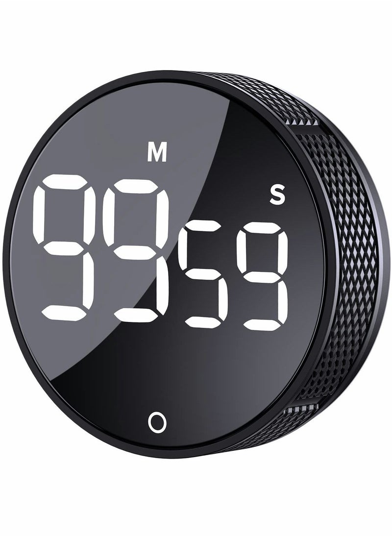 Y&D - Digital Kitchen Timers, Visual timers Large LED Display Magnetic Countdown Countup Timer for Classroom Cooking Fitness Baking Studying Teaching, Easy Kids and Seniors （Black） - Image 1