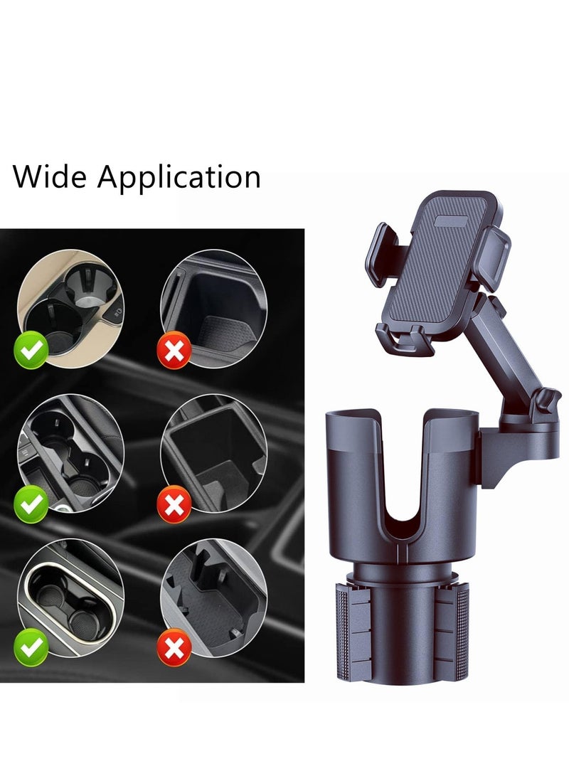 SYOSI Cup Holder Phone Mount for Car Cup & Phone Holder 2 In 1 Mount for Car Car Cup Holder Expander with Phone Mount 360 Degree Rotation Long Arm Cell Phone Holder for Car Compatible with All Smartphones - Image 5