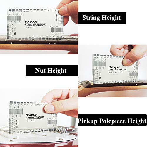 Baroque String Action Gauge Precise Guitar Ruler Set Up Tool Kit for Electric Bass and Acoustic Guitar - Image 3