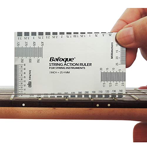 Baroque String Action Gauge Precise Guitar Ruler Set Up Tool Kit for Electric Bass and Acoustic Guitar - Image 1