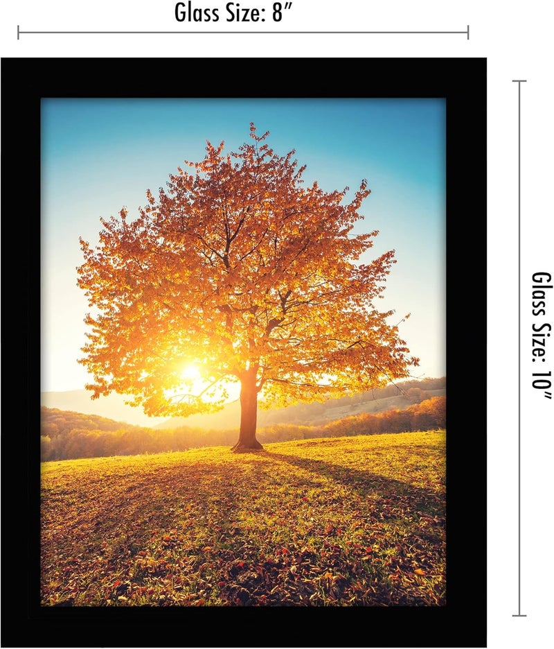 Americanflat 8x10 Picture Frame in Black - Engineered Wood with Shatter Resistant Glass - Horizontal and Vertical Formats for Wall and Tabletop - Image 2