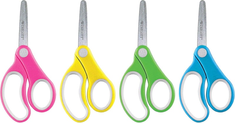 Westcott Soft Handle 5 Kids Scissors Classpack Blunt Pack of 12 - Image 3