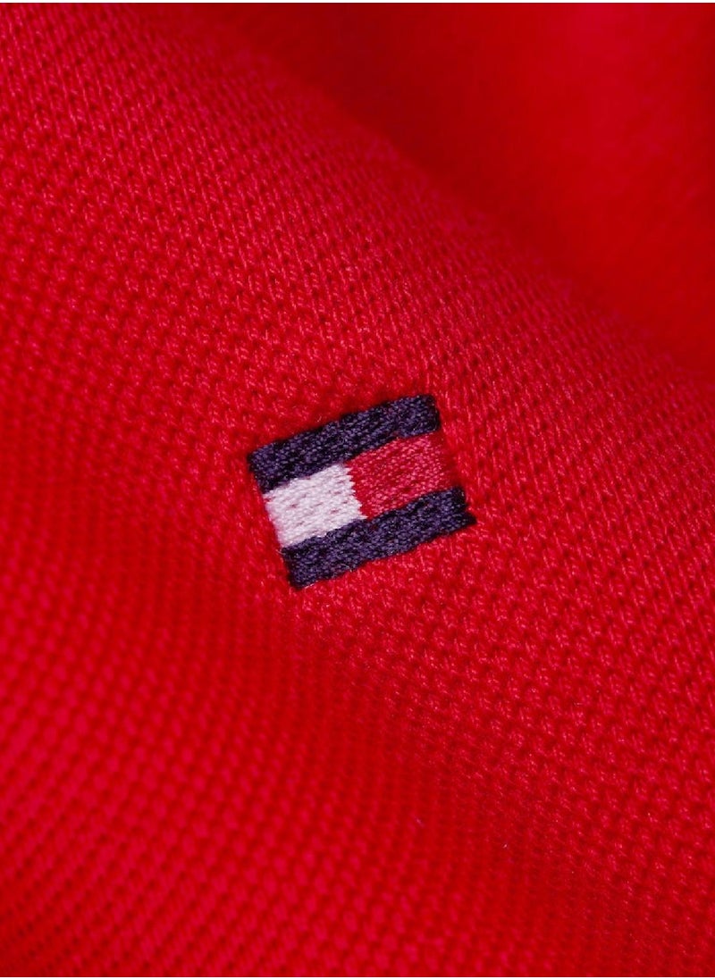 TOMMY HILFIGER Women's 1985 Collection Regular Fit Polo, Red  - Image 3