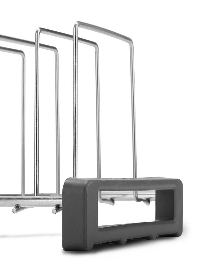 VK15 COLLECTION Stainless Steel 12 Plate Rack for Kitchen | Multipurpose Dish Stand for Plates, Thali Plate Rack Holder Stand for Kitchen Rack | Countertop & Cabinet Storage Rack (Pack of 2) - Image 5